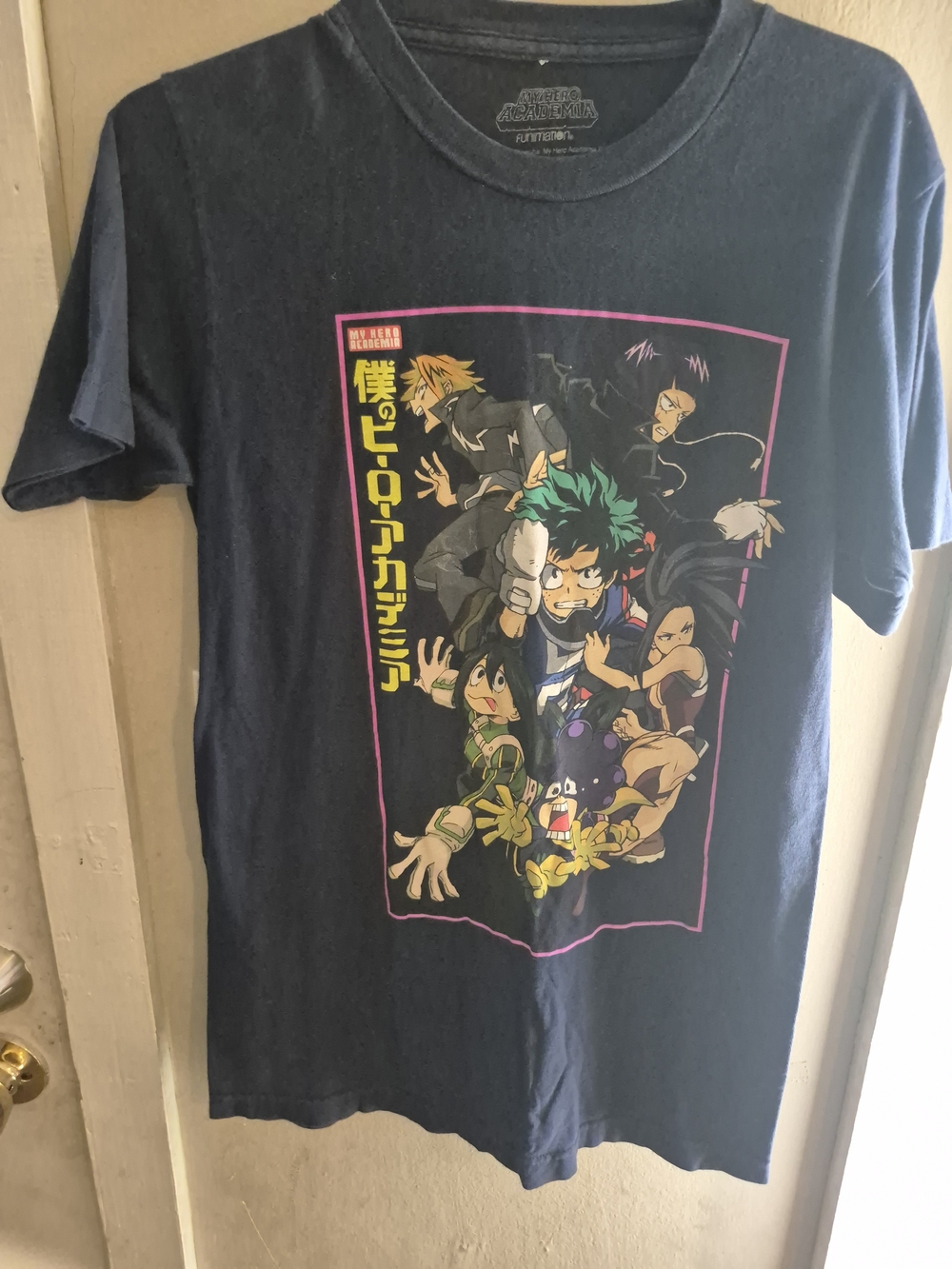 Unisex Black Anime Graphic Tee - Crew Neck
